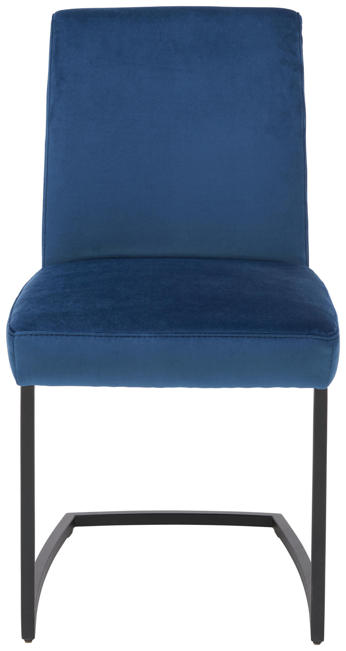 SCHWINGSTUHL  in Velours  - Blau/Schwarz, Design, Textil/Metall (46/88/61cm) - Joop!