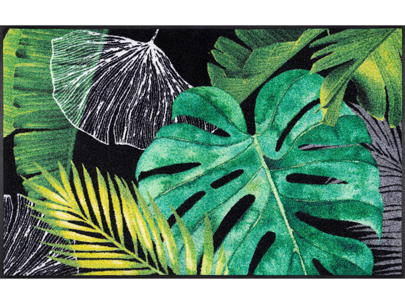 FUßMATTE  75/120 cm  Grün  - Grün, KONVENTIONELL, Kunststoff/Textil (75/120cm) - wash+dry