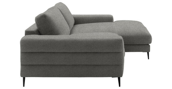 ECKSOFA  in Flachgewebe Hellgrau  253/177 cm  - Hellgrau/Schwarz, Design, Textil/Metall (253/177cm) - Dieter Knoll