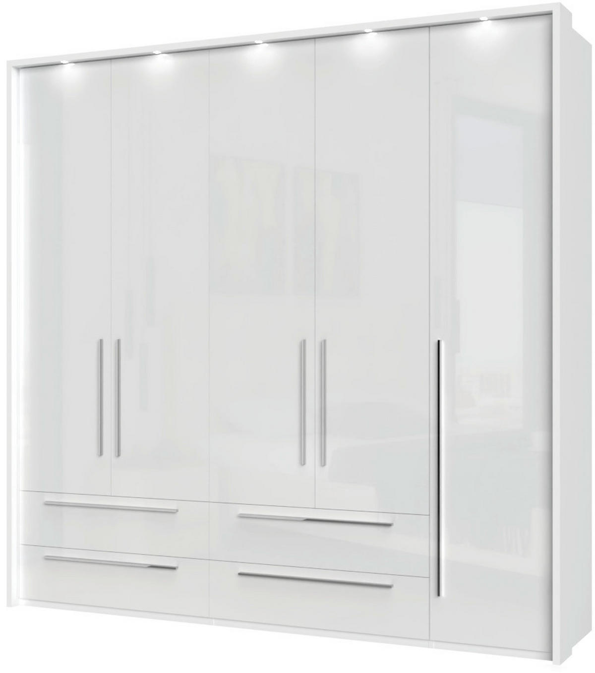 ORMAR SA KLASIČNIM VRATIMA bela, bela visoki sjaj  232/226/60 cm  - bela visoki sjaj/bela, Dizajnerski, pločasti materijal/plastika (232/226/60cm)