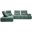 ECKSOFA  in Struktur Hellblau  233/313 cm  - Schwarz/Hellblau, Design, Kunststoff/Textil (233/313cm) - Belluti