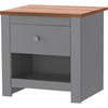 NACHTTISCH 45/46/35 cm  in Grau, Naturfarben  - Silberfarben/Naturfarben, Design, Holzwerkstoff/Metall (45/46/35cm) - MID.YOU