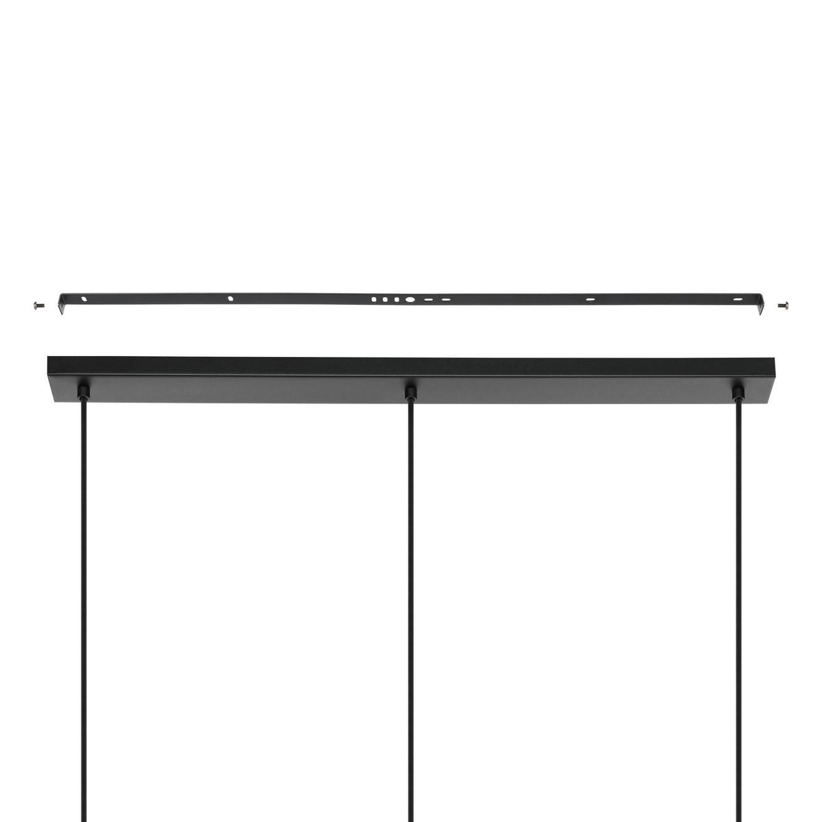 HÄNGELEUCHTE 91/21/110 cm  - Schwarz/Naturfarben, Design, Holz/Metall (91/21/110cm) - Eglo