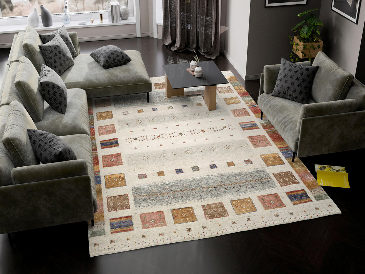 ORIENTTEPPICH 200/300 cm Golshan Mehr Grau, Multicolor, Naturfarben  - Multicolor/Naturfarben, Design, Textil (200/300cm) - Cazaris