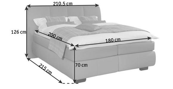 BOXSPRINGBETT 180/200 cm INKL. Matratze - Schlammfarben/Braun, KONVENTIONELL, Textil (180/200cm) - Dieter Knoll