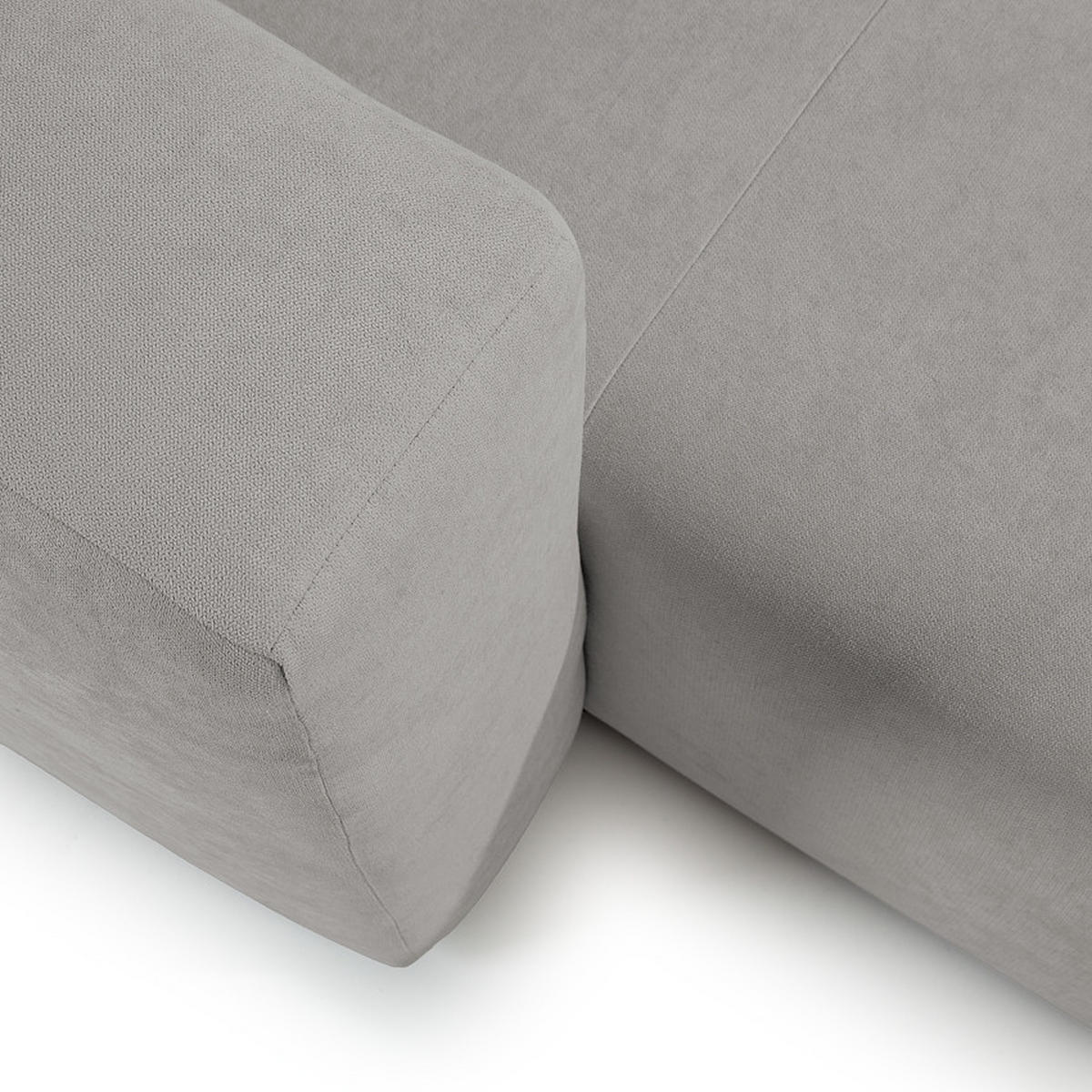 ECKSOFA in Struktur Grau  - Grau, Modern, Textil (255/72/160cm) - Trendmanufaktur