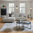 ECKSOFA in Cord Hellgrau  173/276 cm  - Hellgrau/Schwarz, KONVENTIONELL, Textil/Metall (173/276cm) - Carryhome