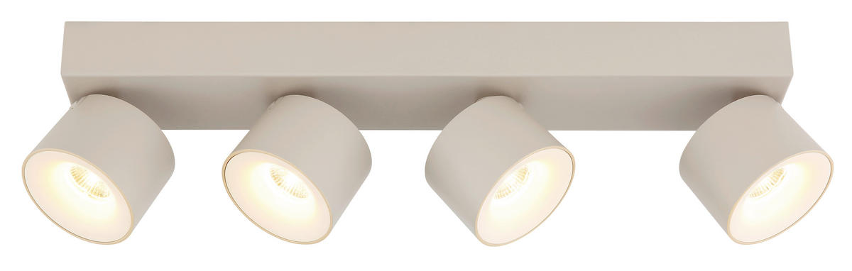 LED-STRAHLER 45.5/7.2/12 cm   - Sandfarben/Weiß, Design, Kunststoff/Metall (45.5/7.2/12cm) - Globo