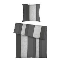 BETTWÄSCHE 2-teilig Flanell 155/220 cm  - Anthrazit, Textil (135/220cm) - Dieter Knoll