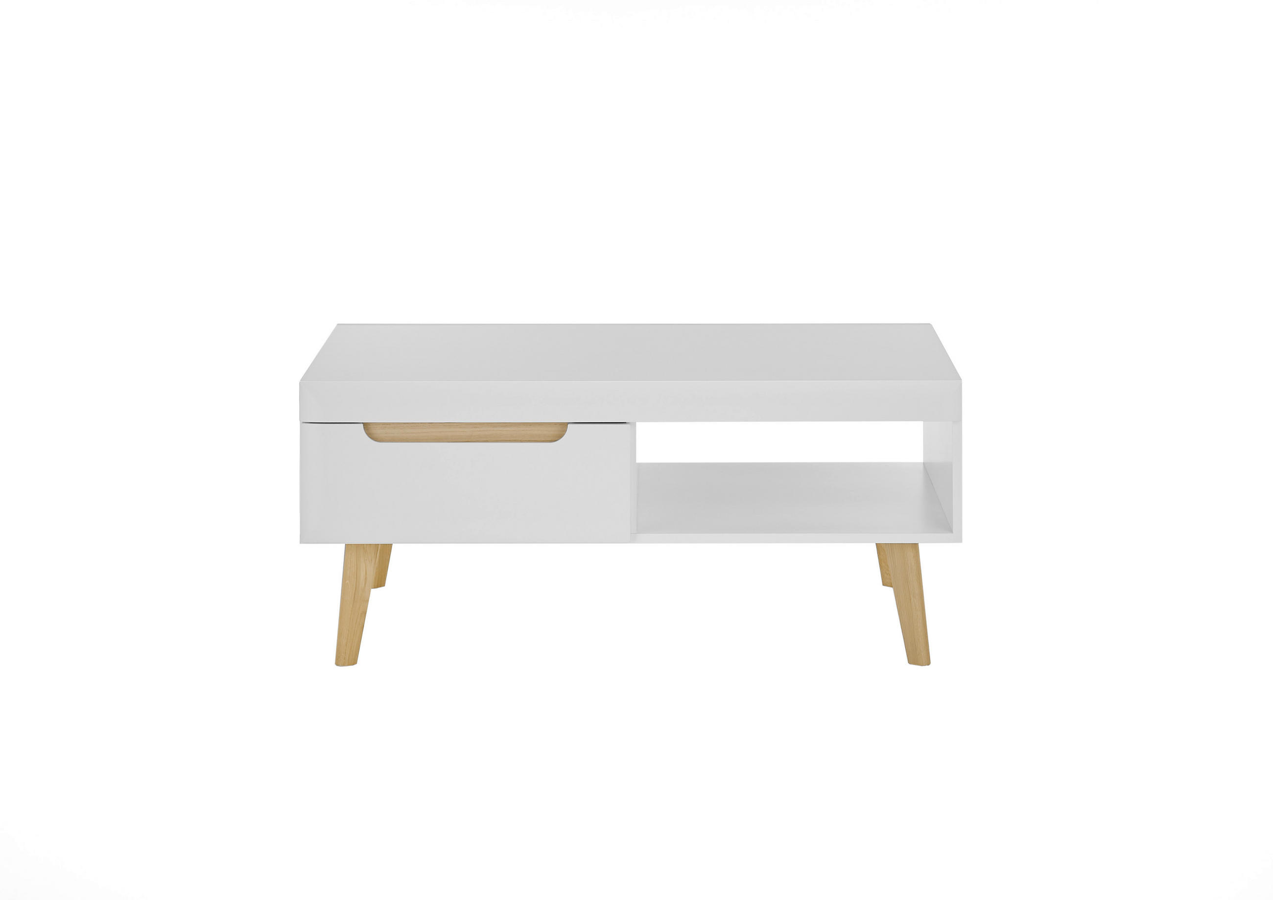 COUCHTISCH Weiß, Eichefarben  - Eichefarben/Weiß, Design, Holzwerkstoff (107/46/67cm) - MID.YOU