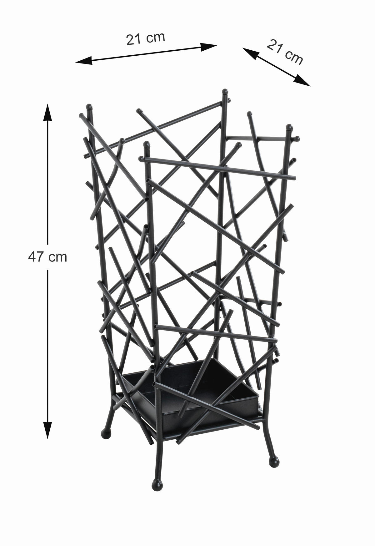PARAPLYSTÄLL - antracit, Design, metall (21/47/21cm)