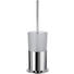 WC-BÜRSTENHALTER - Chromfarben/Weiß, Basics, Glas/Metall (11/51/10,3cm) WC-BÜRSTENHALTER - Chromfarben/Weiß, Basics, Glas/Metall (11/51/10,3cm)