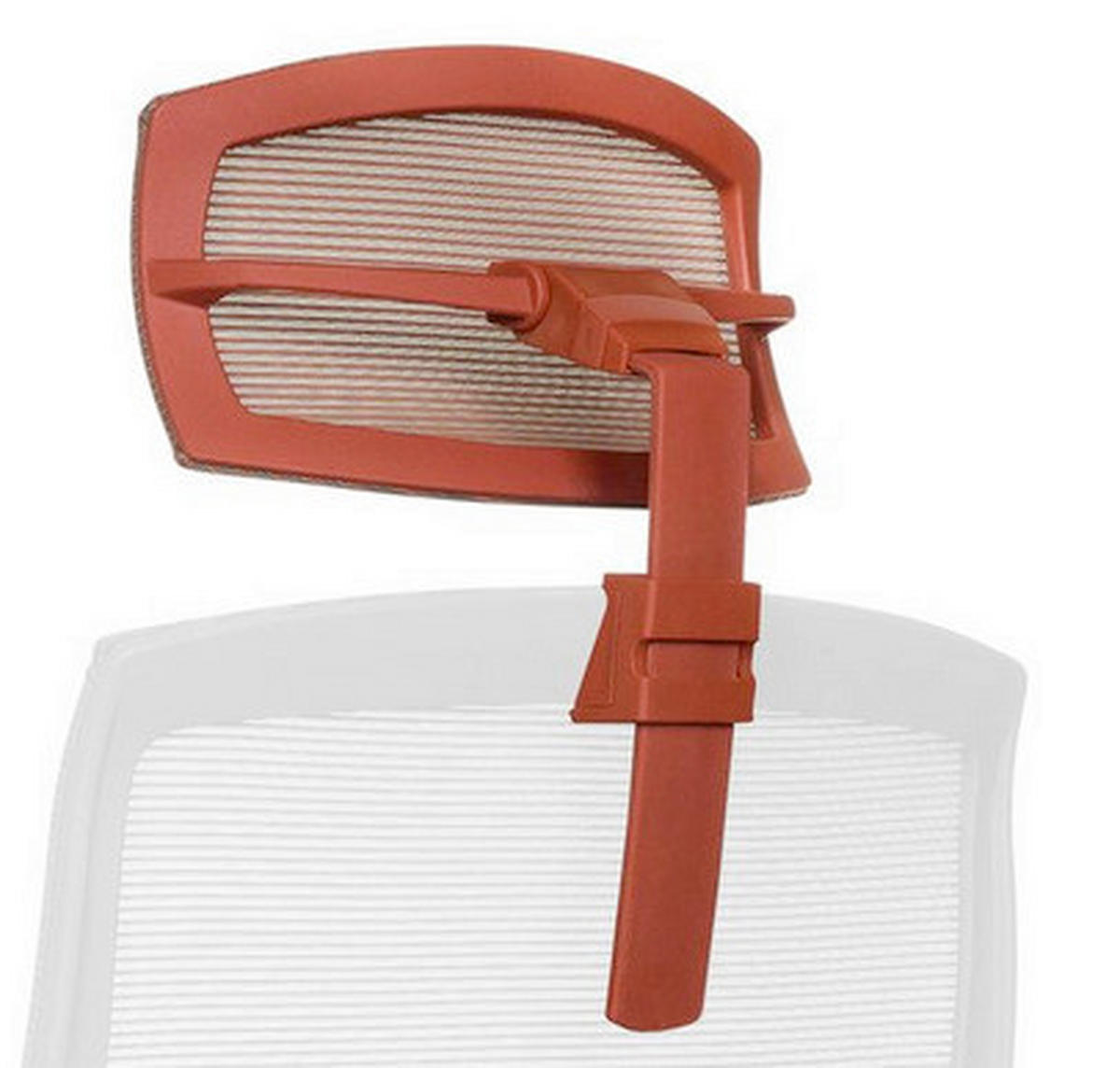 KOPFSTÜTZE in Netzbespannung  - Rot, MODERN, Kunststoff/Textil (29/15-30/12cm) - MID.YOU
