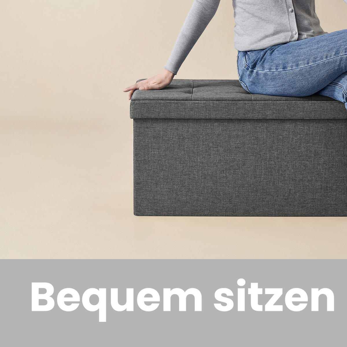 SITZBOX  - Grau, Basics, Textil (78/38/38cm)