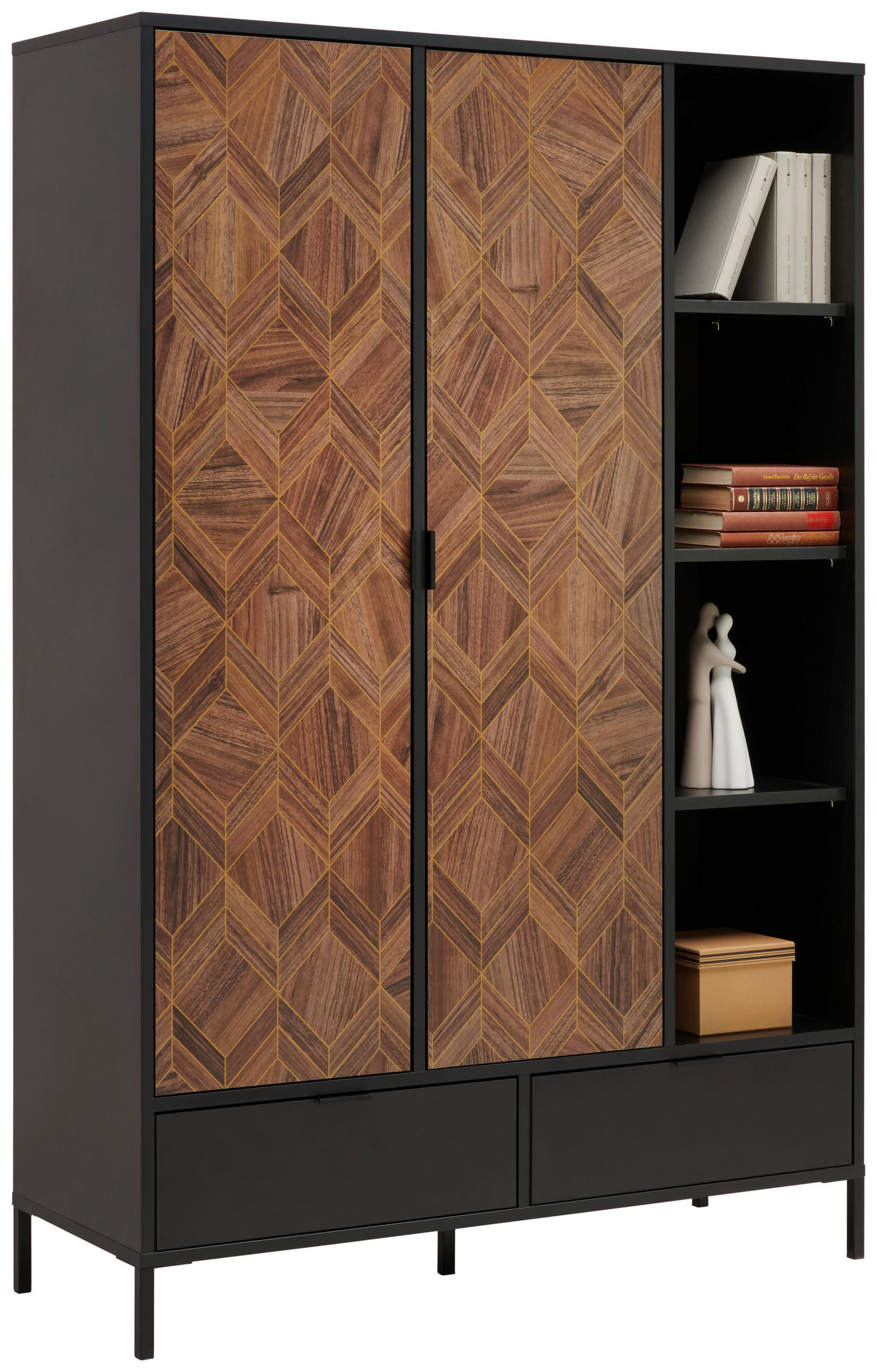 HIGHBOARD in 117,1/173,6/42 cm - Goldfarben/Schwarz, Trend, Holzwerkstoff/Metall (117,1/173,6/42cm) - Hom`in
