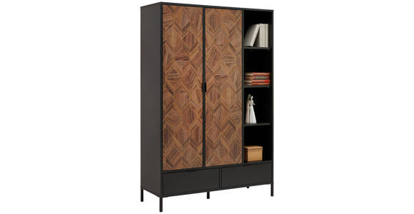 HIGHBOARD 117,1/173,6/42 cm  in Schwarz, Goldfarben  - Goldfarben/Schwarz, Trend, Holzwerkstoff/Metall (117,1/173,6/42cm) - Hom`in