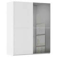 SCHWEBETÜRENSCHRANK 181/223/68 cm,  in Weiß, 2 Tür(en)  - Weiß, KONVENTIONELL, Glas/Holzwerkstoff (181/223/68cm) - Novel