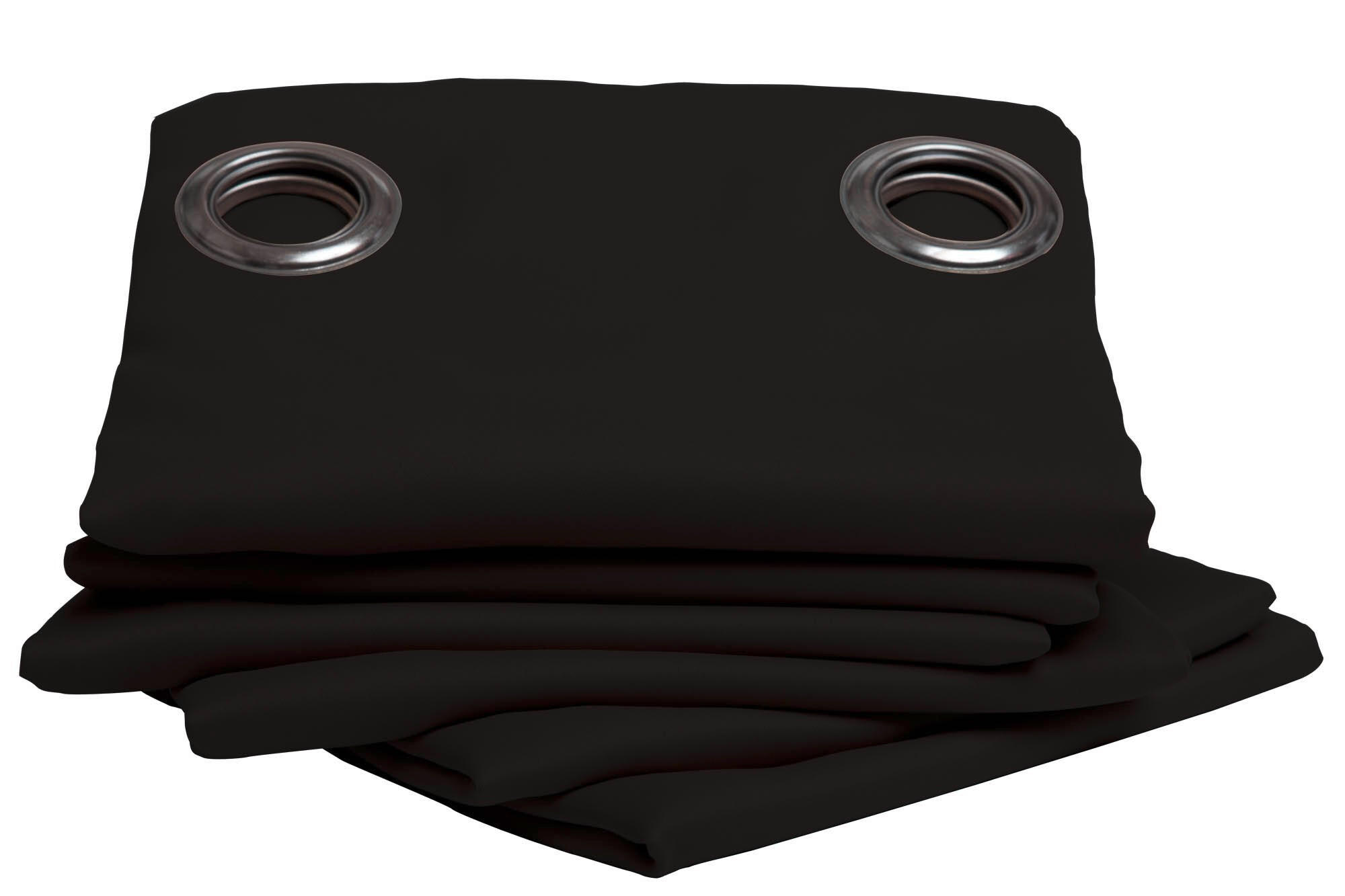 VERDUNKELUNGSVORHANG black-out (lichtundurchlässig)  - Schwarz, Basics, Textil (145/260cm)
