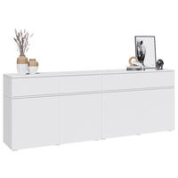 SIDEBOARD  220/80/40 cm 4 Schublade(n)  - Silberfarben/Weiß, Design, Holzwerkstoff/Kunststoff (220/80/40cm) - Xora
