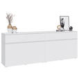 SIDEBOARD  220/80/40 cm 4 Schublade(n)  - Silberfarben/Weiß, Design, Holzwerkstoff/Kunststoff (220/80/40cm) - Xora