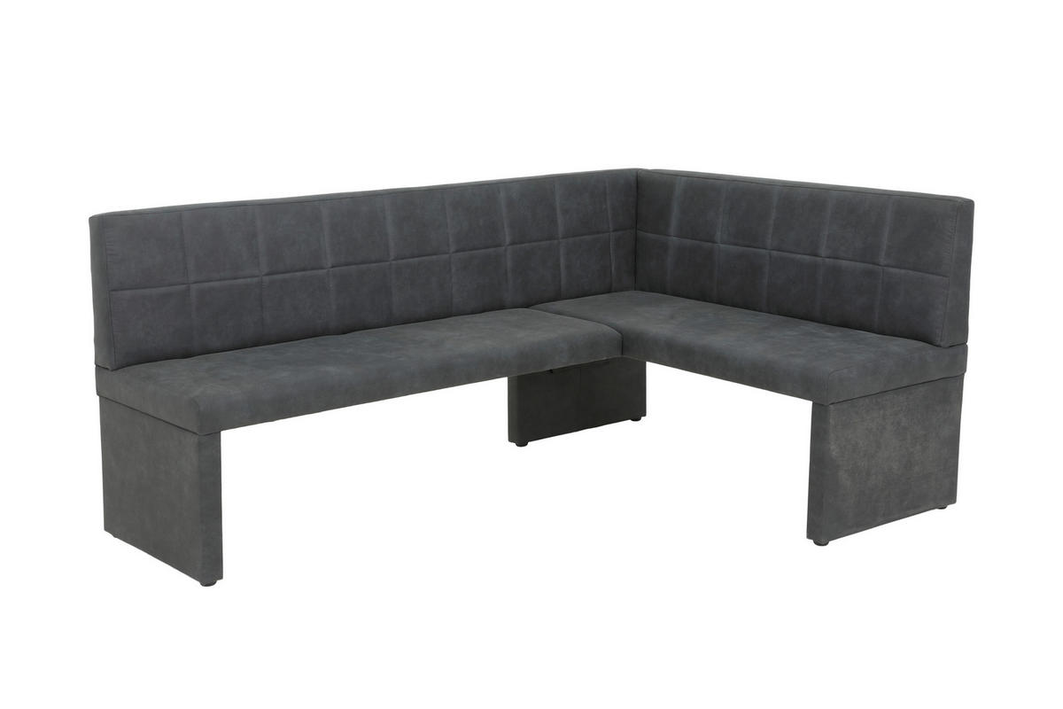 ECKBANK 200/90 cm Mikrofaser Anthrazit   - Anthrazit, MODERN, Holz/Textil (200/90cm) - MID.YOU