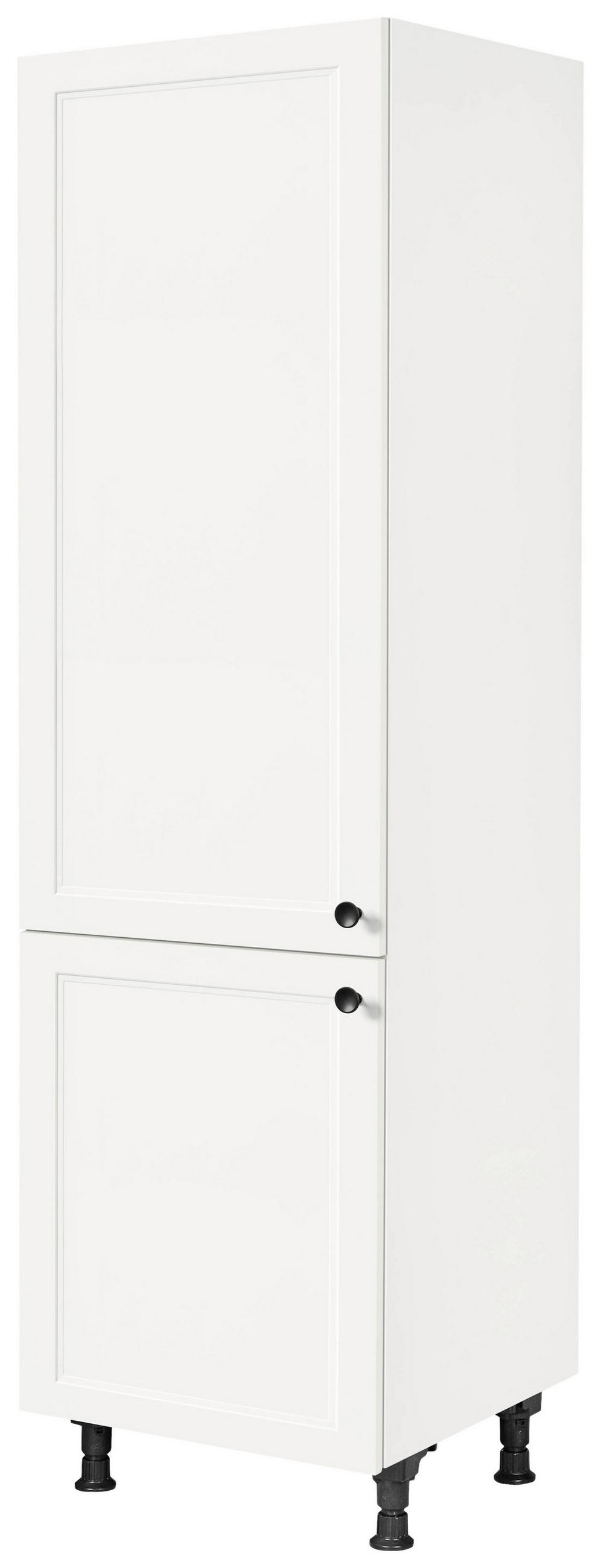 GERÄTEUMBAUSCHRANK 60/216,6/58 cm  in Weiß  - Schwarz/Weiß, MODERN, Holzwerkstoff/Metall (60/216,6/58cm) - Nobilia