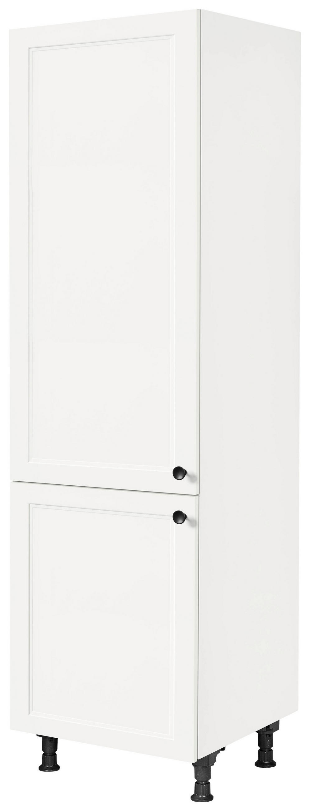 GERÄTEUMBAUSCHRANK 60/216,6/58 cm  in Weiß  - Schwarz/Weiß, MODERN, Holzwerkstoff/Metall (60/216,6/58cm) - Nobilia