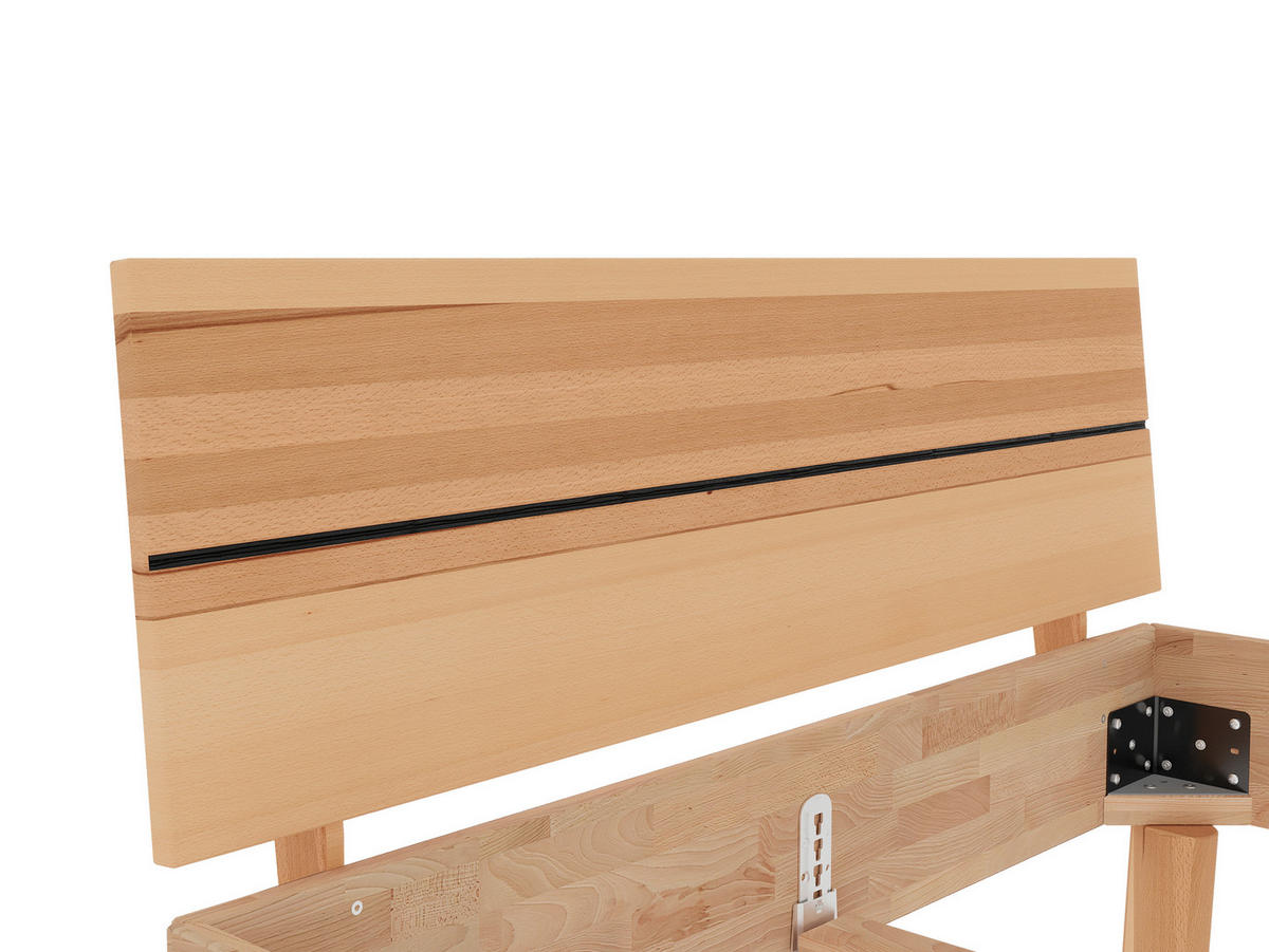 BETT 140/200 cm  in Naturfarben  - Naturfarben, MODERN, Holz (140/200cm) - MID.YOU