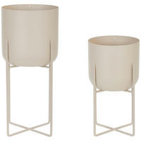 PFLANZENTOPF   - Grau, Trend, Metall - Ambia Home