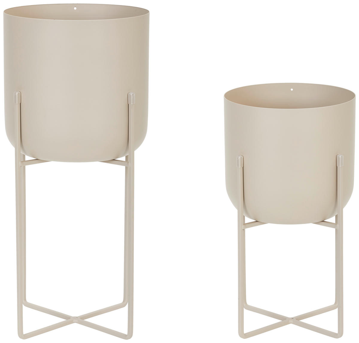 PFLANZENTOPF   - Grau, Trend, Metall - Ambia Home