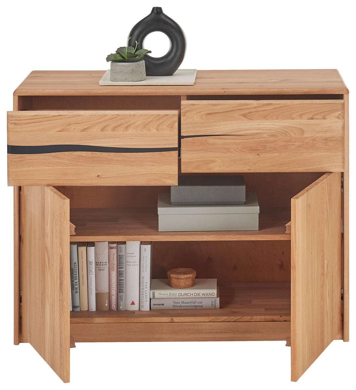 KOMMODE , 105/80/45 cm, 1 Schublade(n)  - Wildeiche, Natur, Holz (105/80/45cm) - Valnatura
