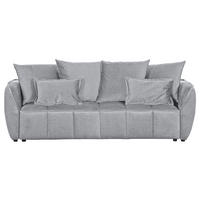 SCHLAFSOFA in Flachgewebe Hellgrau  - Hellgrau/Schwarz, Konventionell, Kunststoff/Textil (250/70/118cm) - MID.YOU