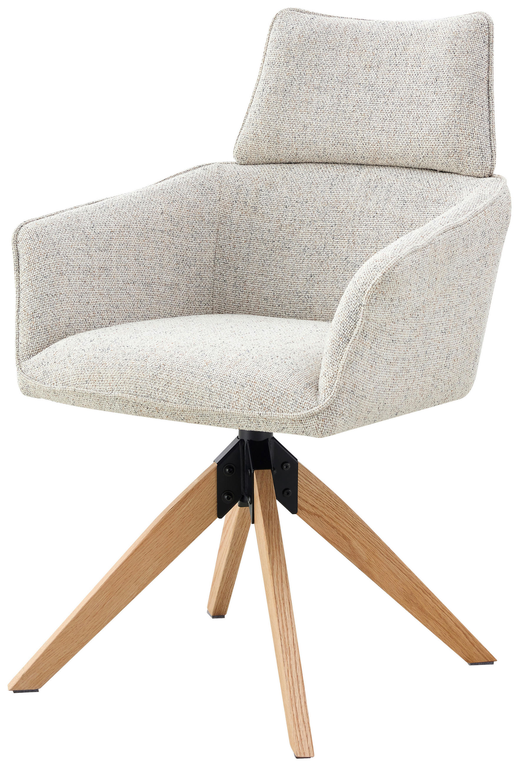 ARMLEHNSTUHL  in Eisen Webstoff  - Beige/Naturfarben, KONVENTIONELL, Holz/Textil (60/94/67cm) - Livetastic