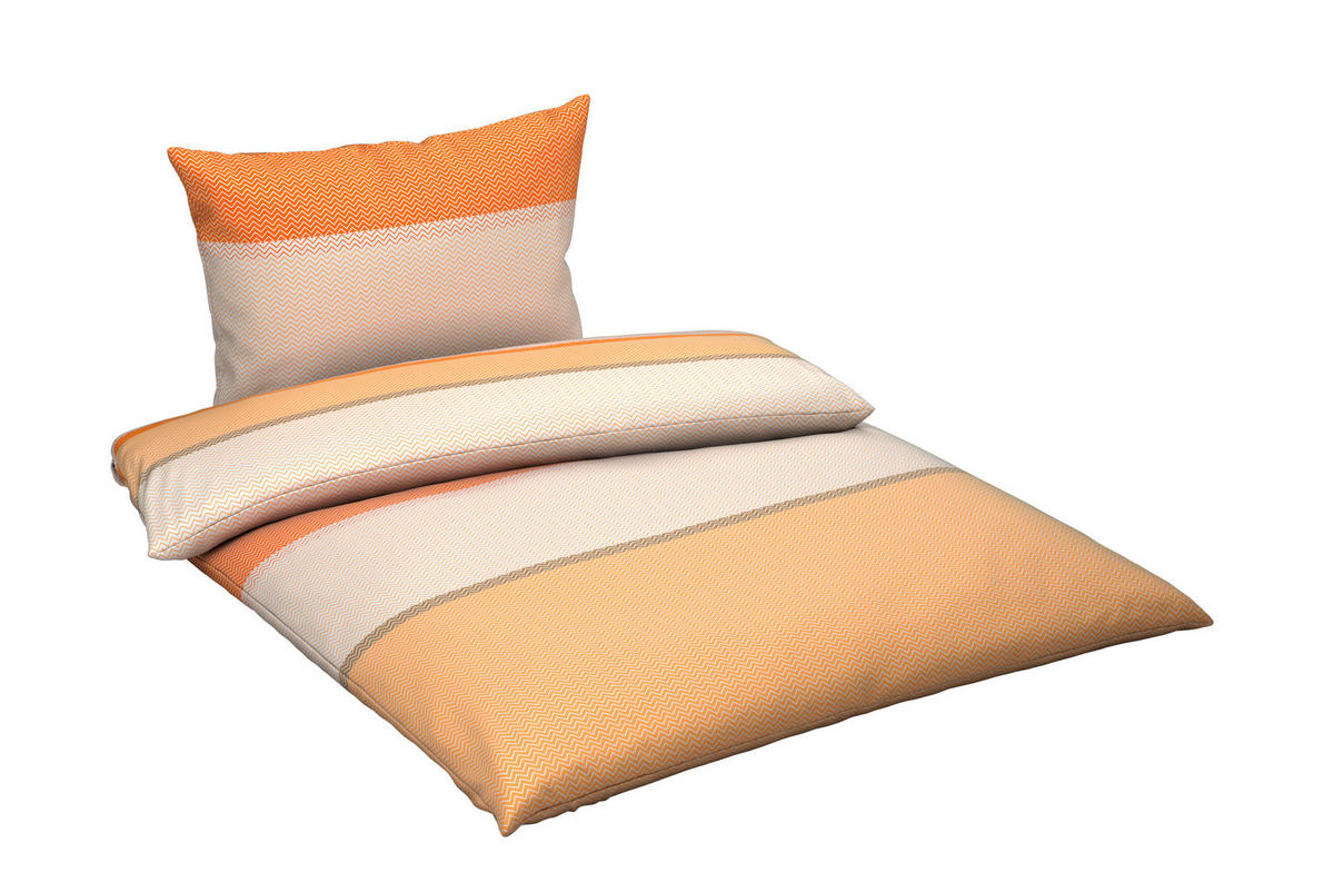 Lenjerie De Pat 220/200 cm  - portocaliu, Konventionell, textil (220/200cm) - Novel