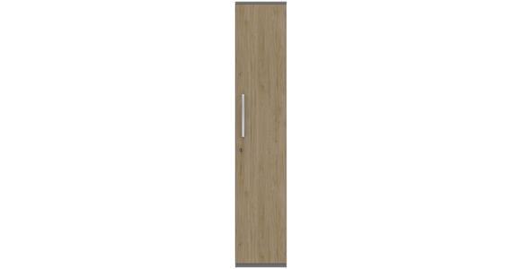 AKTENSCHRANK Eichefarben, Grau  - Eichefarben/Grau, KONVENTIONELL, Holzwerkstoff (40/217,4/43cm) - Moderano