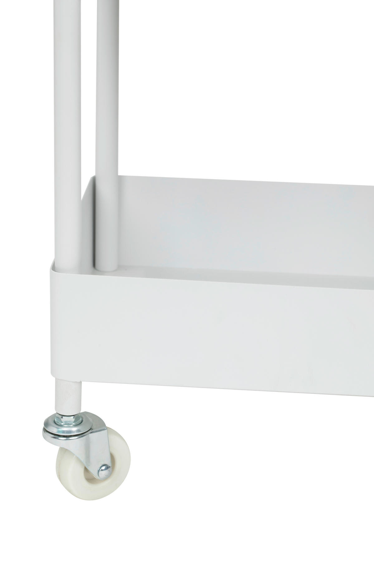 SERVIERWAGEN Weiß  - Schwarz/Weiß, MODERN, Metall (40/64/22cm) - PBJ