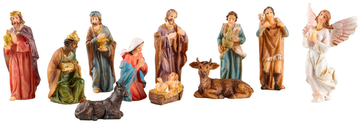 KRIPPENFIGUREN-SET - Multicolor, LIFESTYLE, Kunststoff (6cm)