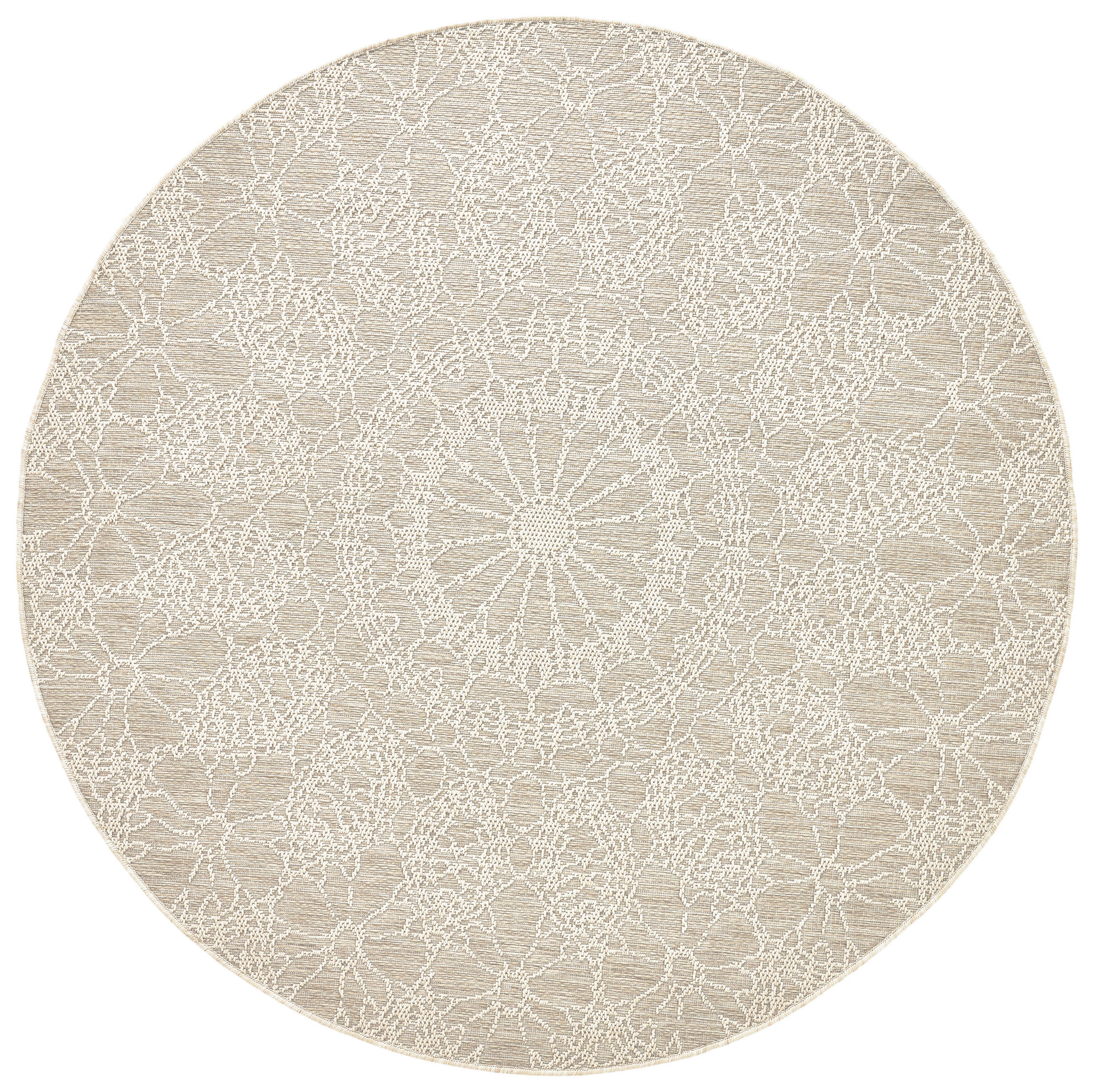 VENKOVNÍ KOBEREC, 120 cm krémová, béžová - krémová/béžová, Design (120cm) - Novel