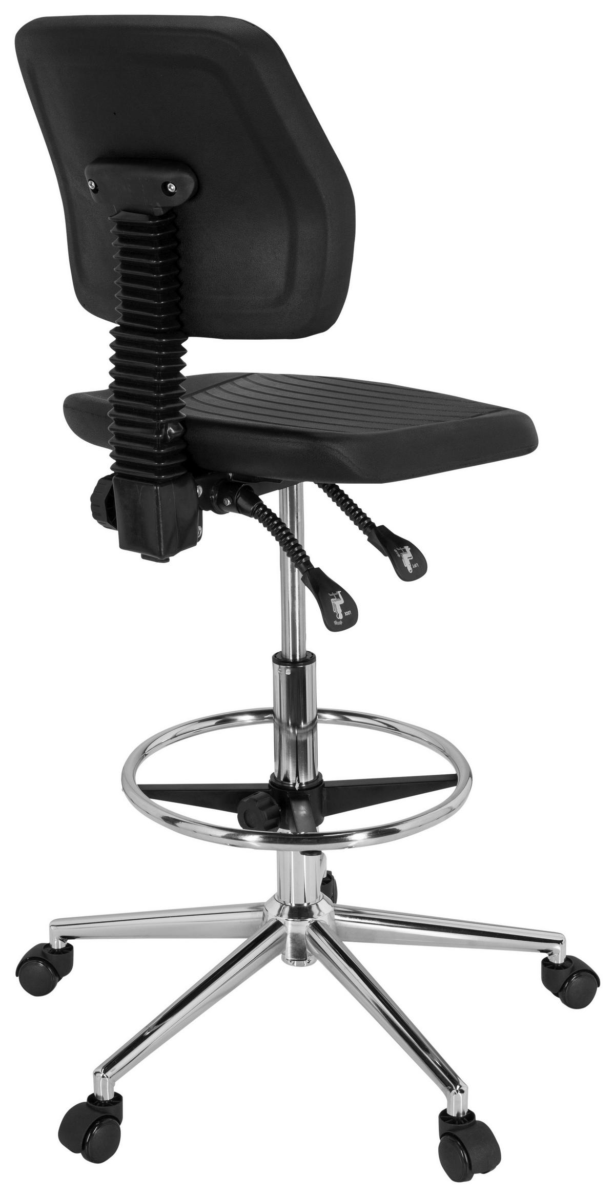 DREHHOCKER Schwarz  - Schwarz, Basics, Kunststoff/Metall (71/95/64cm) - MID.YOU