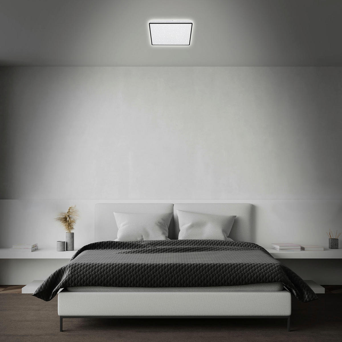 LED PLAFONJERA - crna, Osnovno, metal/plastika (27/27/4,5cm)