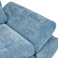 ECKSOFA  in Flachgewebe Pastellblau  204/341 cm  - Pastellblau/Schwarz, Design, Textil/Metall (204/341cm) - Xora