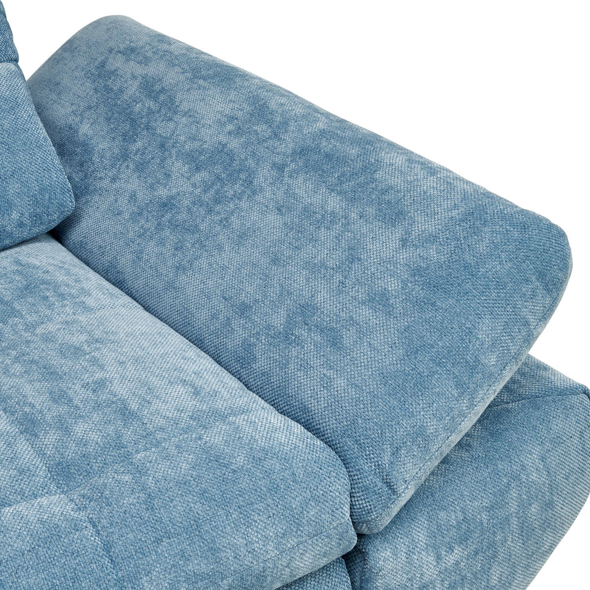 ROHOVÁ SEDACIA SÚPRAVA, textil, pastelová modrá - čierna/pastelová modrá, Design, kov/textil (204/341cm) - Xora