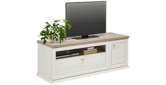 TV-ELEMENT 150/55,4/50,3 cm - Weiß/Grau, LIFESTYLE, Holzwerkstoff/Metall (150/55,4/50,3cm) - Hom`in