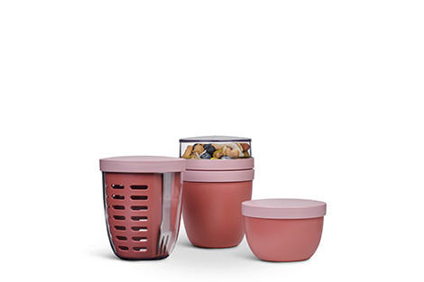 PAUSENSET  - Mauve, KONVENTIONELL, Kunststoff (21,4/10,6/19,8cm) - Mepal