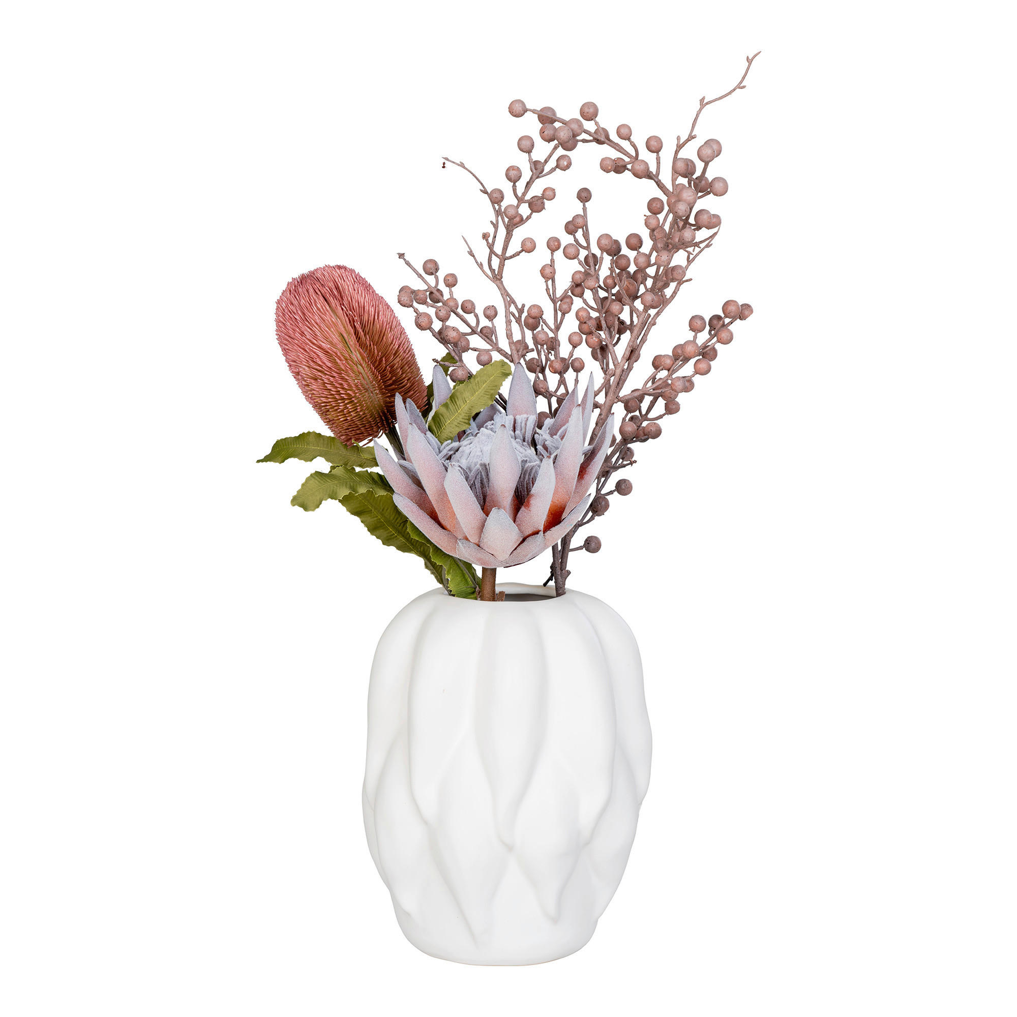 VASE  - Beige, Design, Keramik (19.5/26/19.5cm)