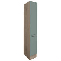APOTHEKERSCHRANK 30/211/57 cm  in Eiche San Remo, Grün  - Chromfarben/Eiche San Remo, Design, Holzwerkstoff/Metall (30/211/57cm) - MID.YOU