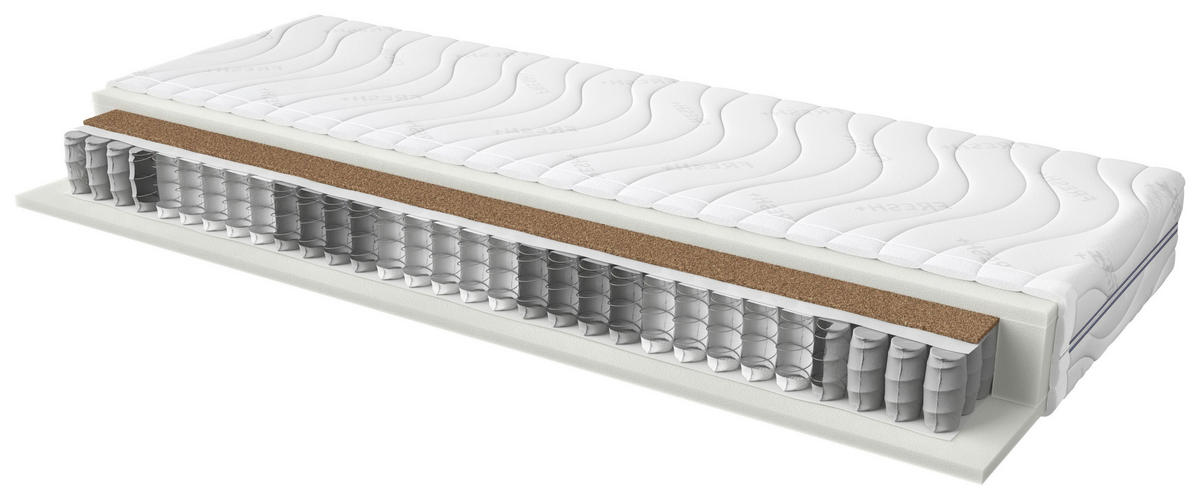 TASCHENFEDERKERNMATRATZE 180/200 cm Höhe ca. 21 cm 7 -Zonen - KONVENTIONELL, Textil (180/200cm) - Boxxx
