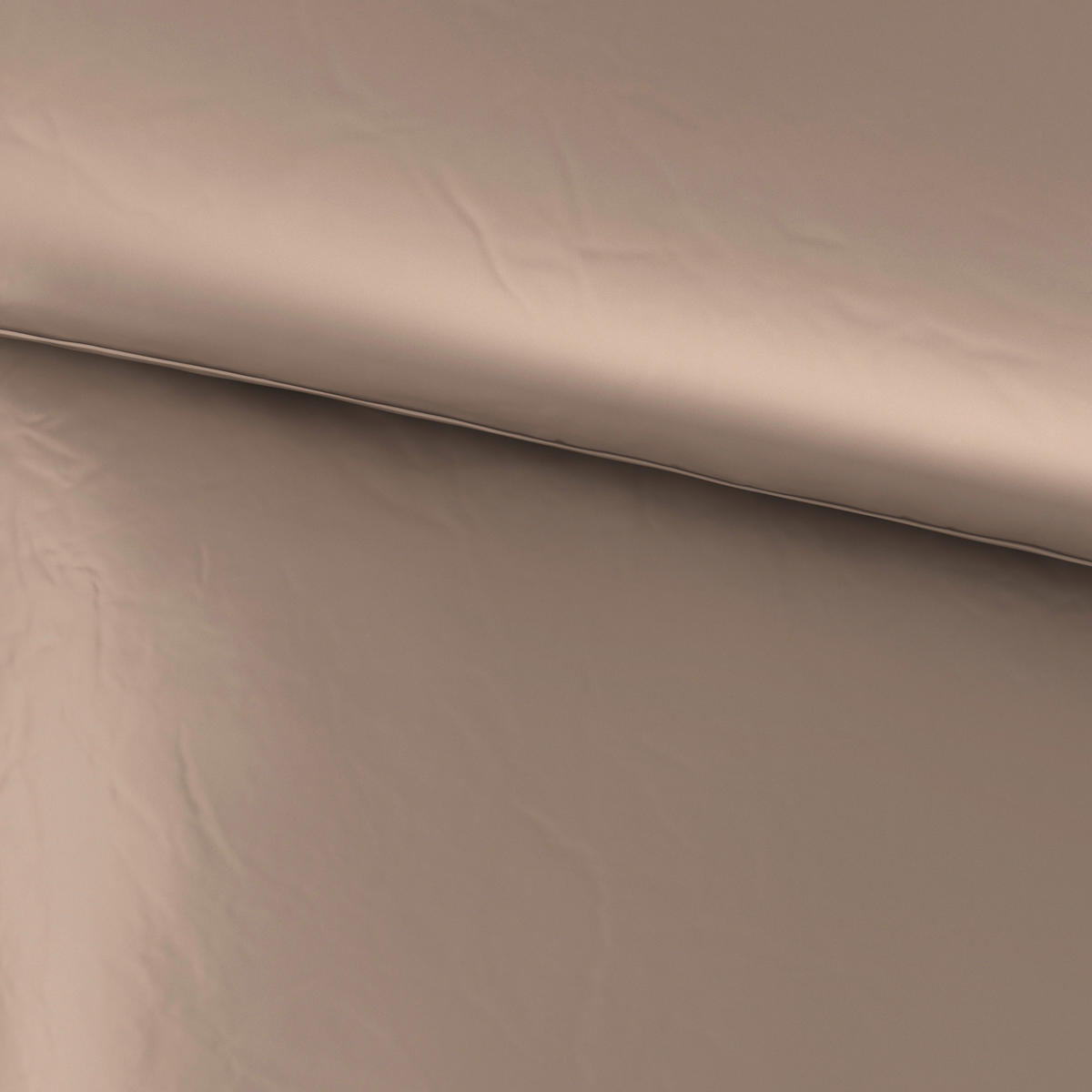 POVLEČENÍ, satén, šedohnědá, 200/220 cm - šedohnědá, Basics, textil (200/220cm) - Novel