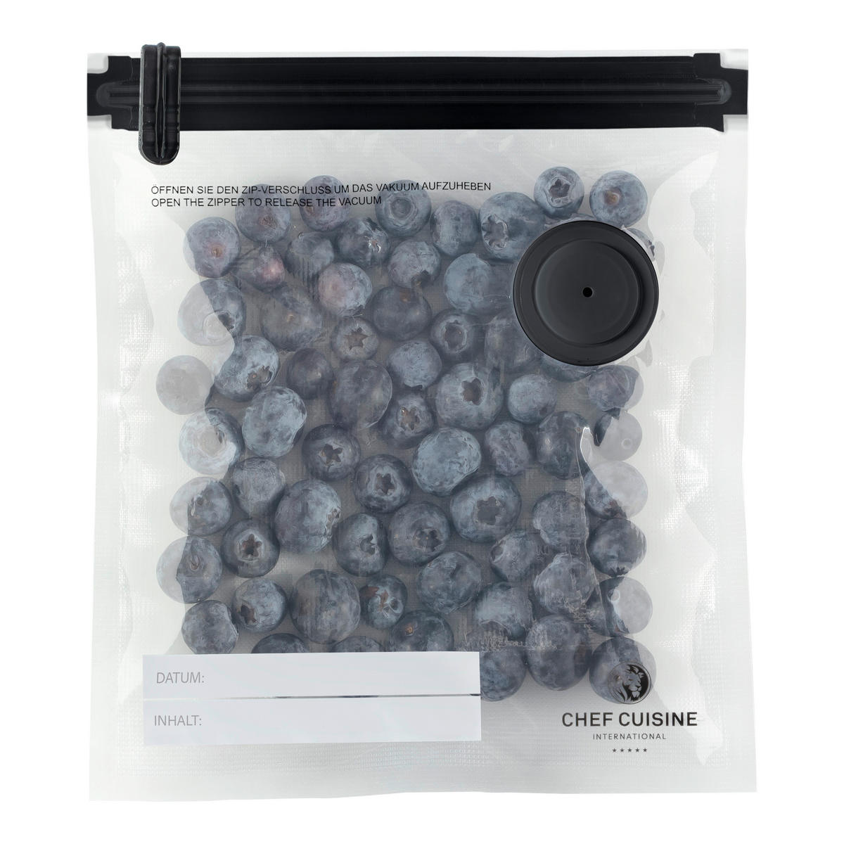 VAKUUM-LEBENSMITTELBEUTEL - Transparent/Schwarz, KONVENTIONELL, Kunststoff (1,25/4/8,5l) - CHEF CUISINE