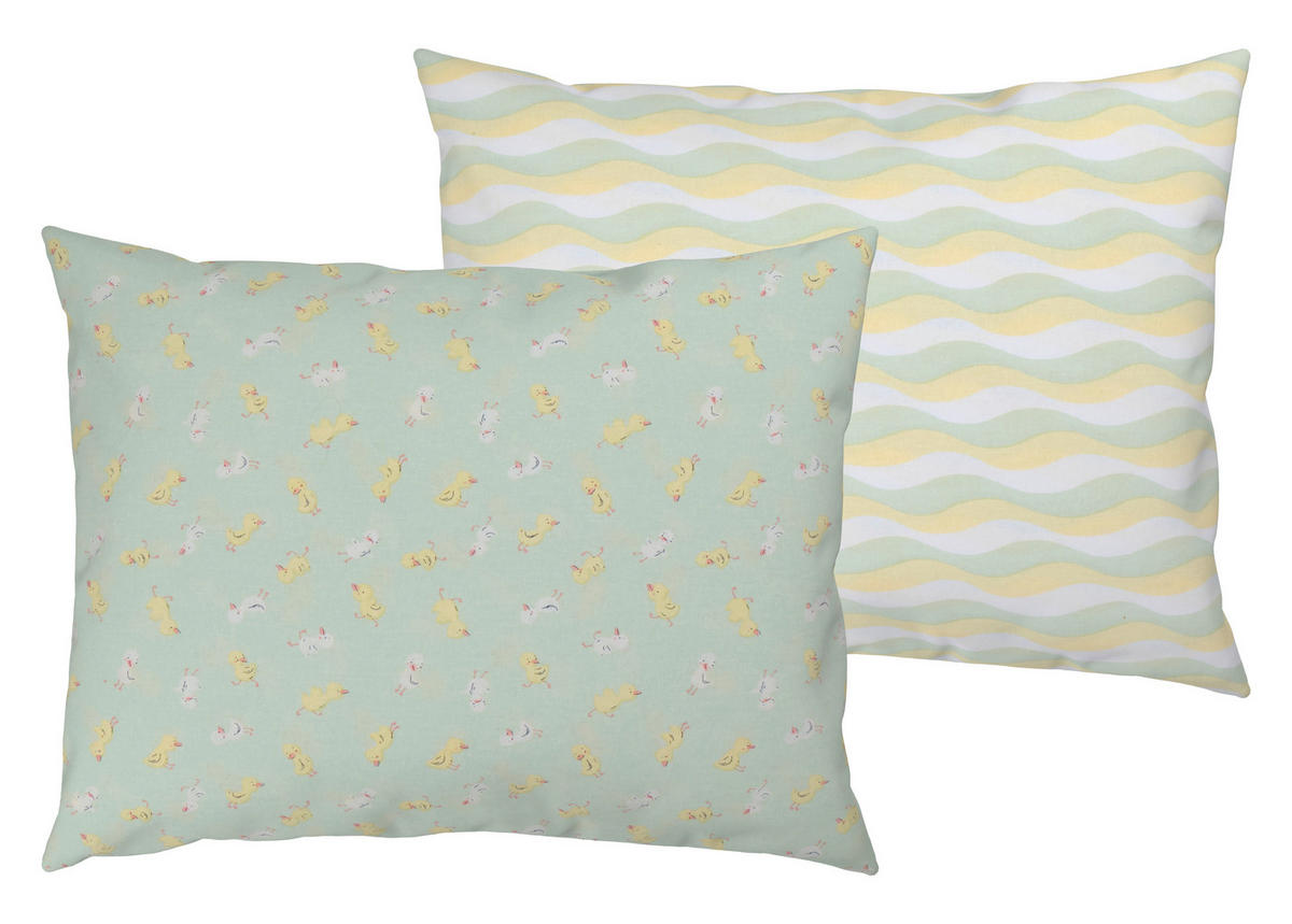 BABYBETTWÄSCHE Webstoff 100/135 cm  - Gelb/Grün, Basics, Textil (100/135cm) - Patinio